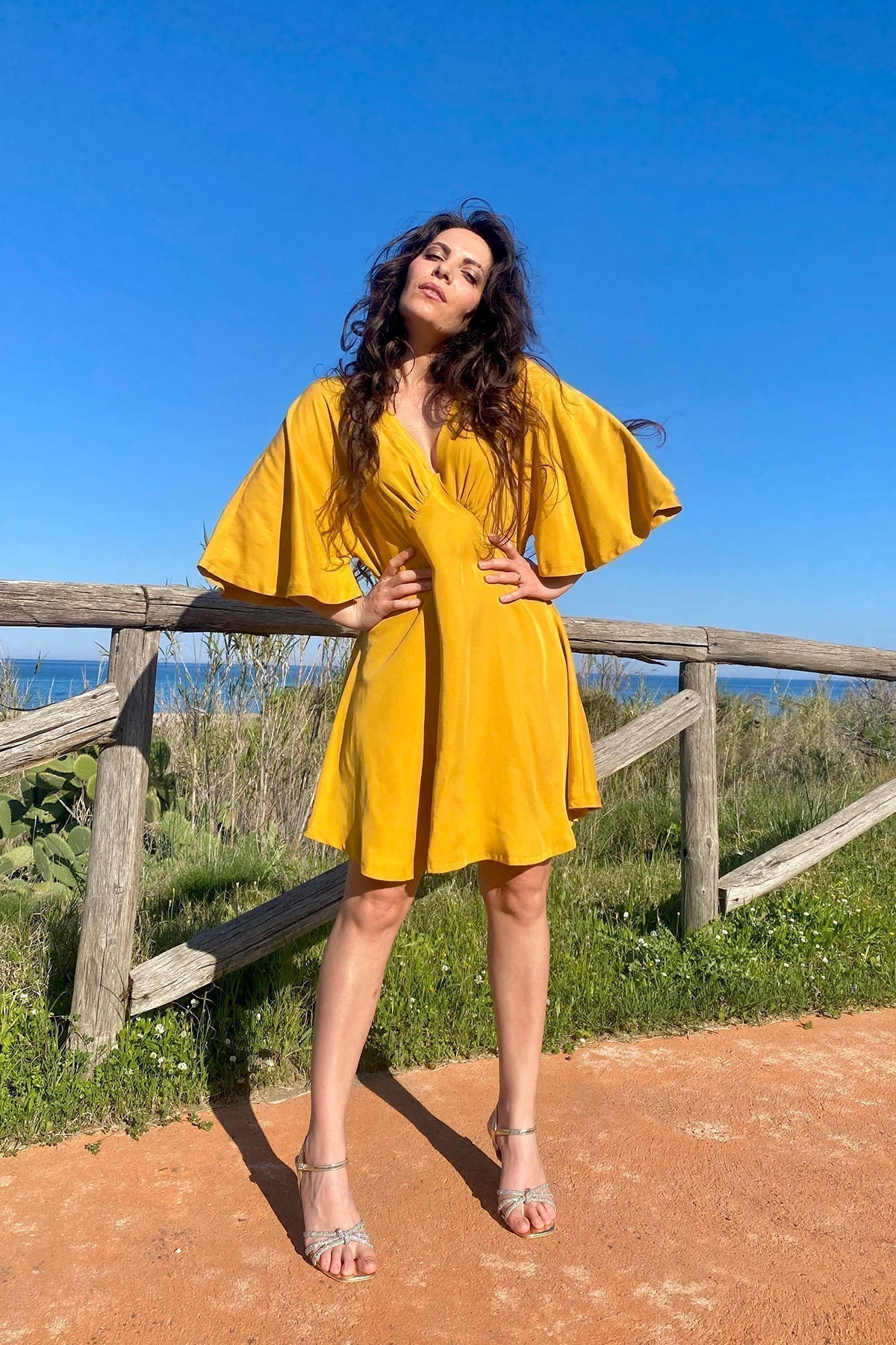 Abito Raquel Malìa Lab realizzato su misura al momento dell'ordine tencel lyocell