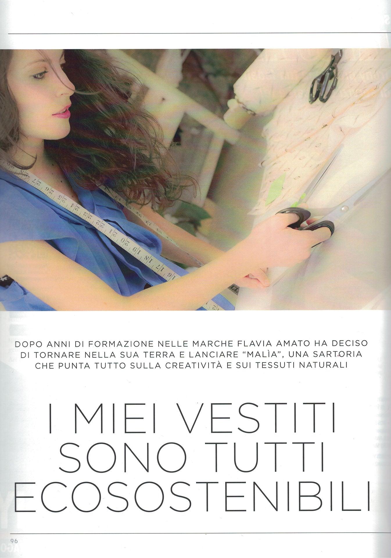 I miei vestiti Eco Sostenibili - Malìa Lab Atelier di moda biologica artigianale etica - Articoli, Interviste - Flavia Amato -