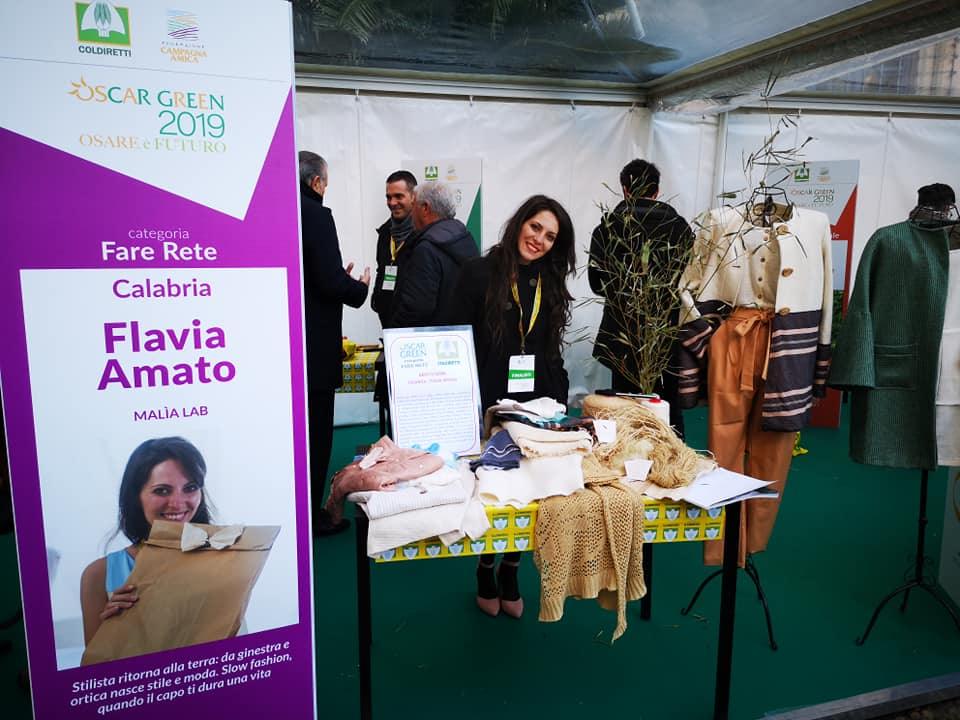 Oscar Green 2019 Coldiretti Giovani Impresa - Malìa Lab Atelier di moda biologica artigianale etica - Eventi - Flavia Amato -