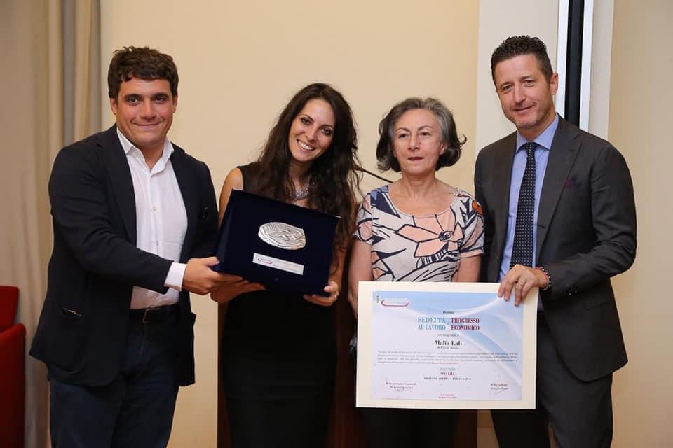 Premio "GIOVANE IMPRESA INNOVATIVA" - Malìa Lab Atelier di moda biologica artigianale etica - Articoli, Premi, Riconoscimenti - Flavia Amato -