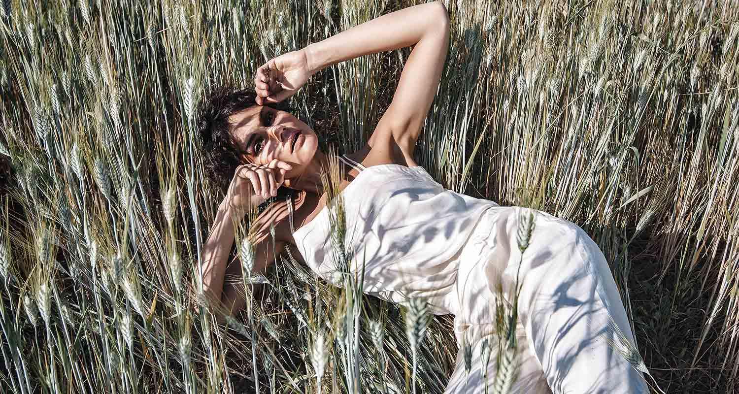 Canottiera Perla e pantalone Ariel in lyocell e seacell abbigliamento ecosostenibile sartoriale in lyocell e seacell di eucalipto