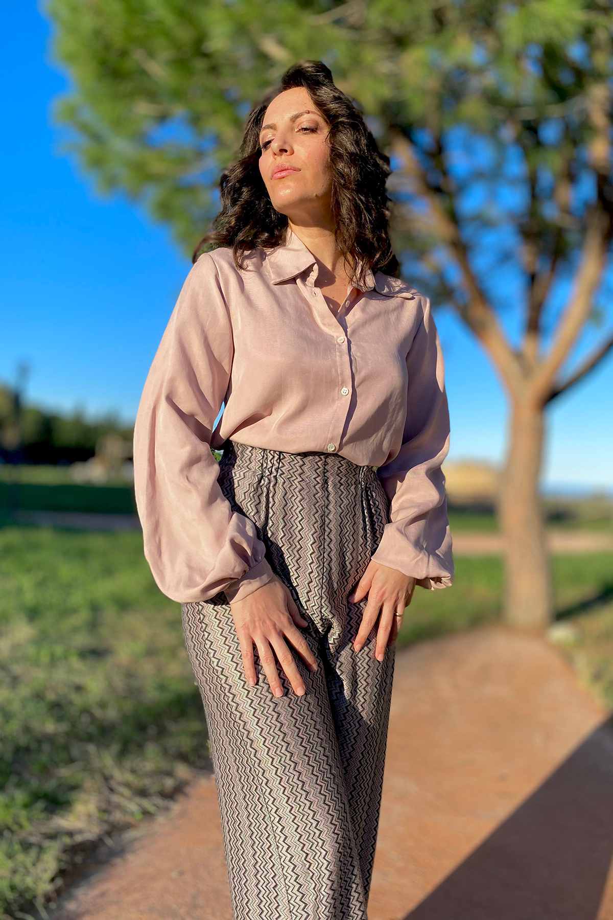 Camicia VERONICA tencel lyocell abbigliamento sostenibile moda responsabile sartoriale etica brand malia lab