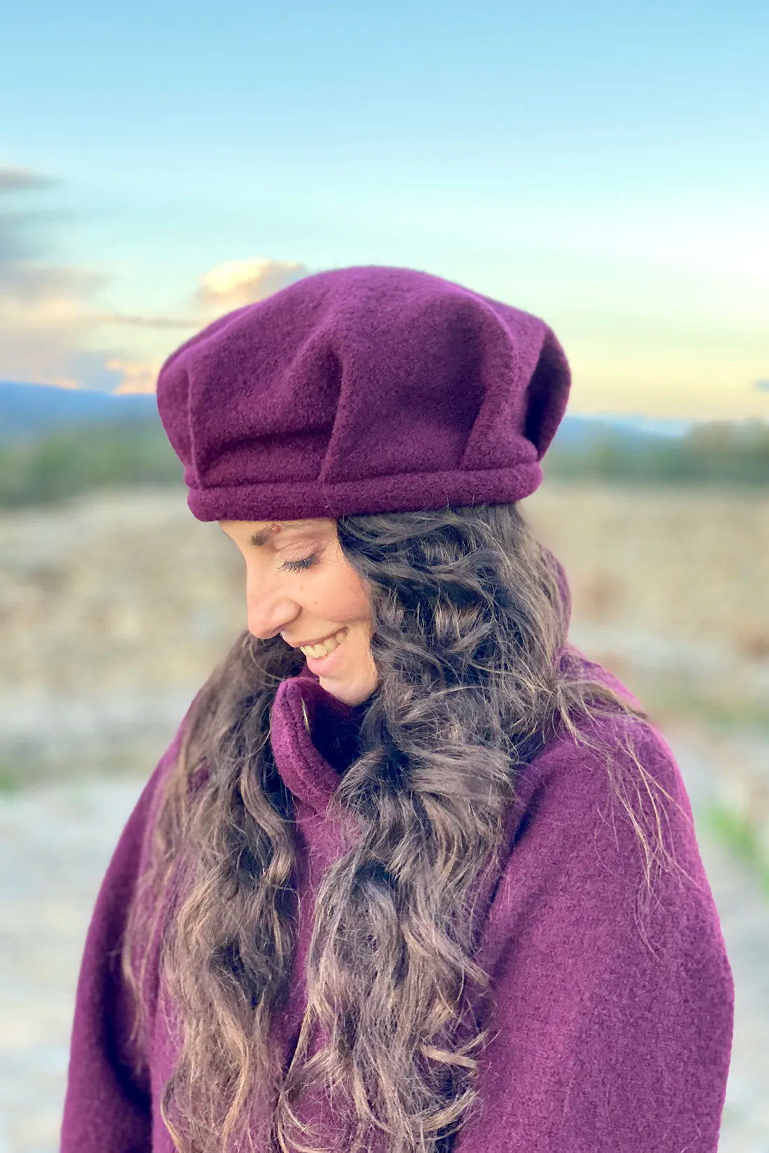 Cappello Edith lana cotta vergine accessori artigianali sostenibili malia lab