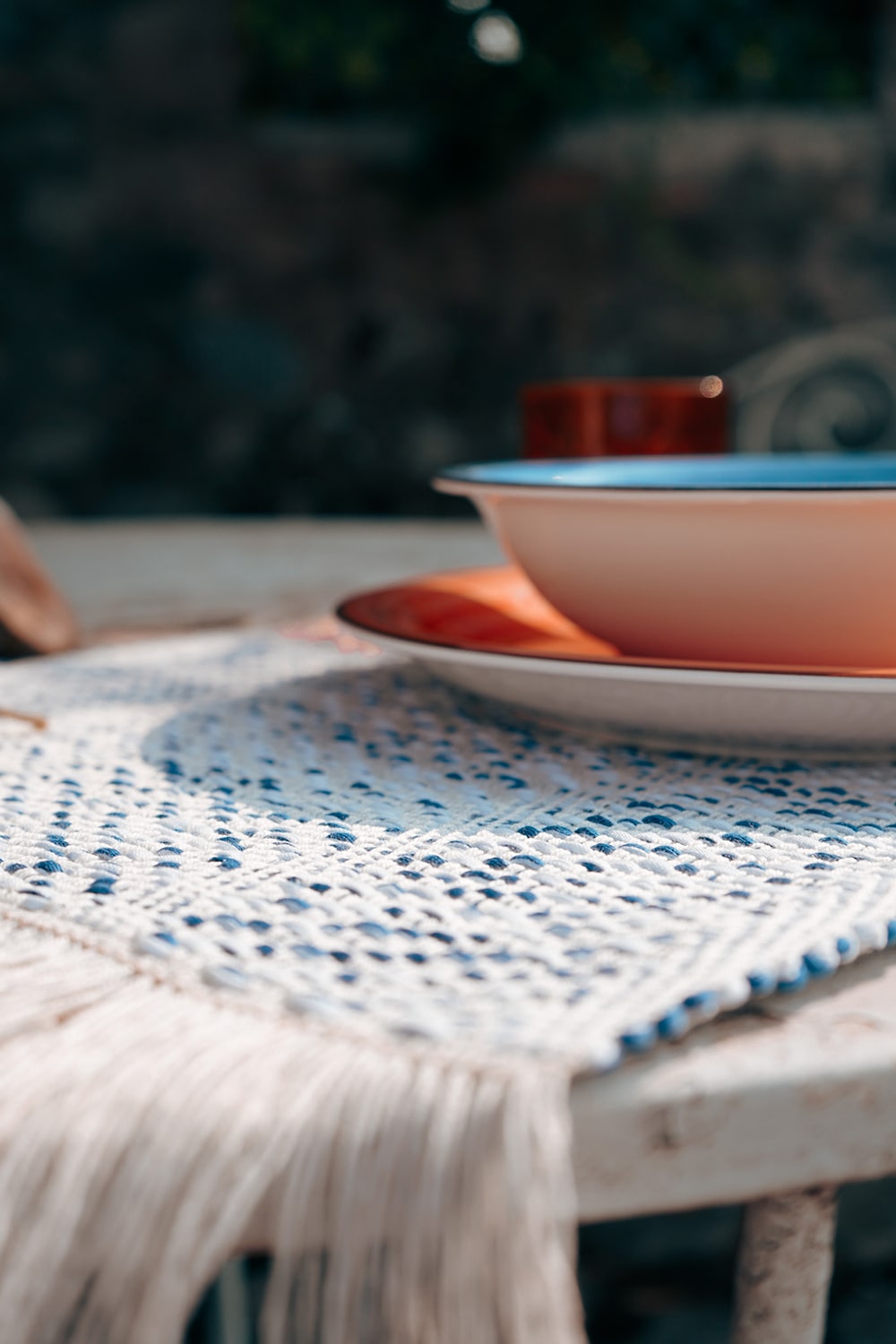 Tovaglietta americana 40 x 30 realizzata a telaio manuale calabrese Malìa Lab Atelier di moda biologica artigianale etica Accessori Cotone Lino canapa