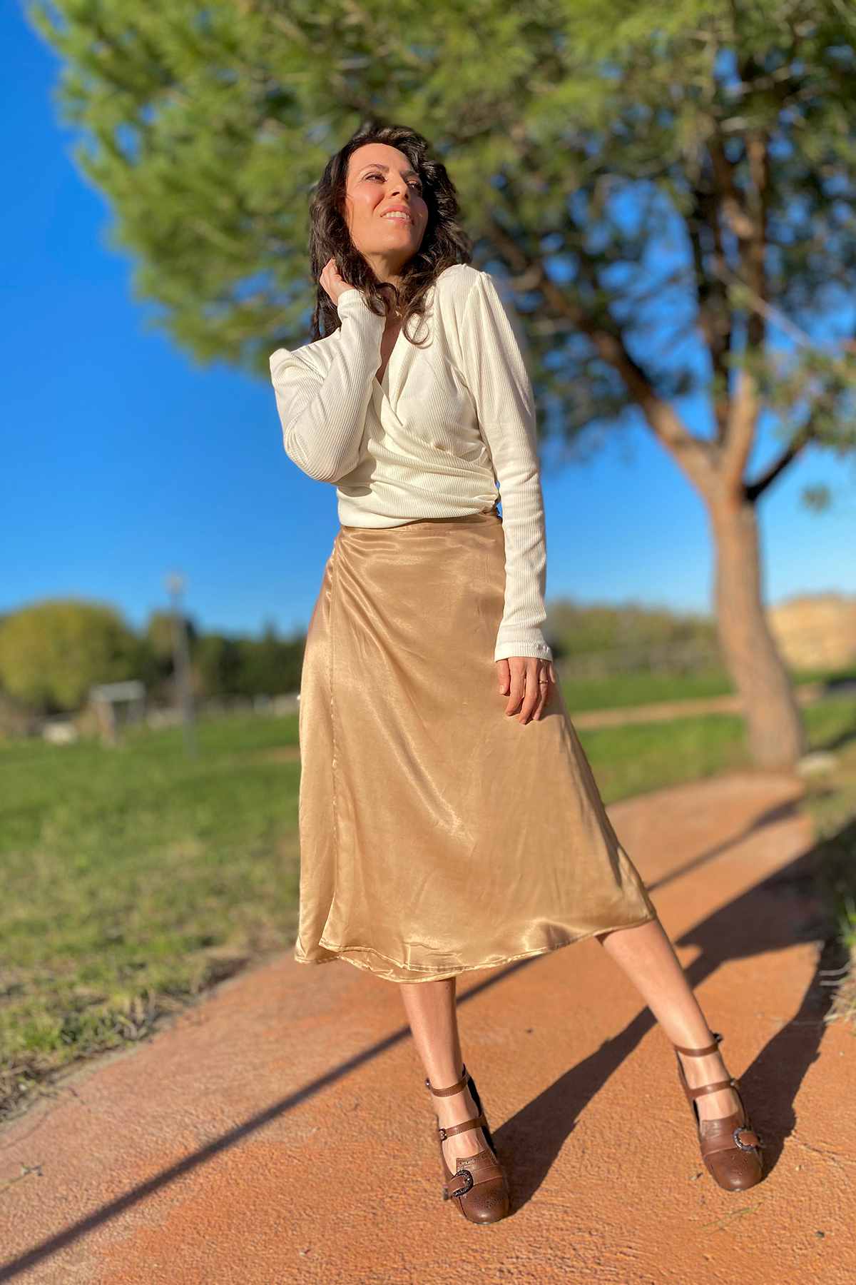 Gonna SOFIA cupro lyocell seacel abbigliamento sartoriale moda responsabile etica brand malia lab