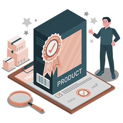 Caratteristiche dei nostri tessuti Product quality amico storyset