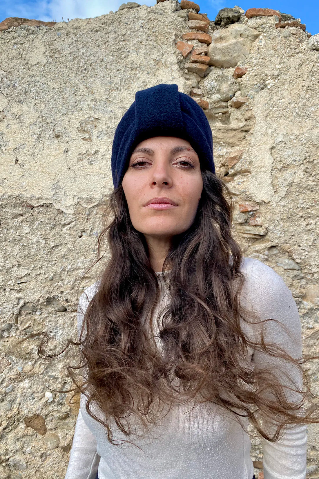 Scaldacollo lana cotta deadstock cotone biologico accessori abbigliamento donna sostenibile malia lab fascia