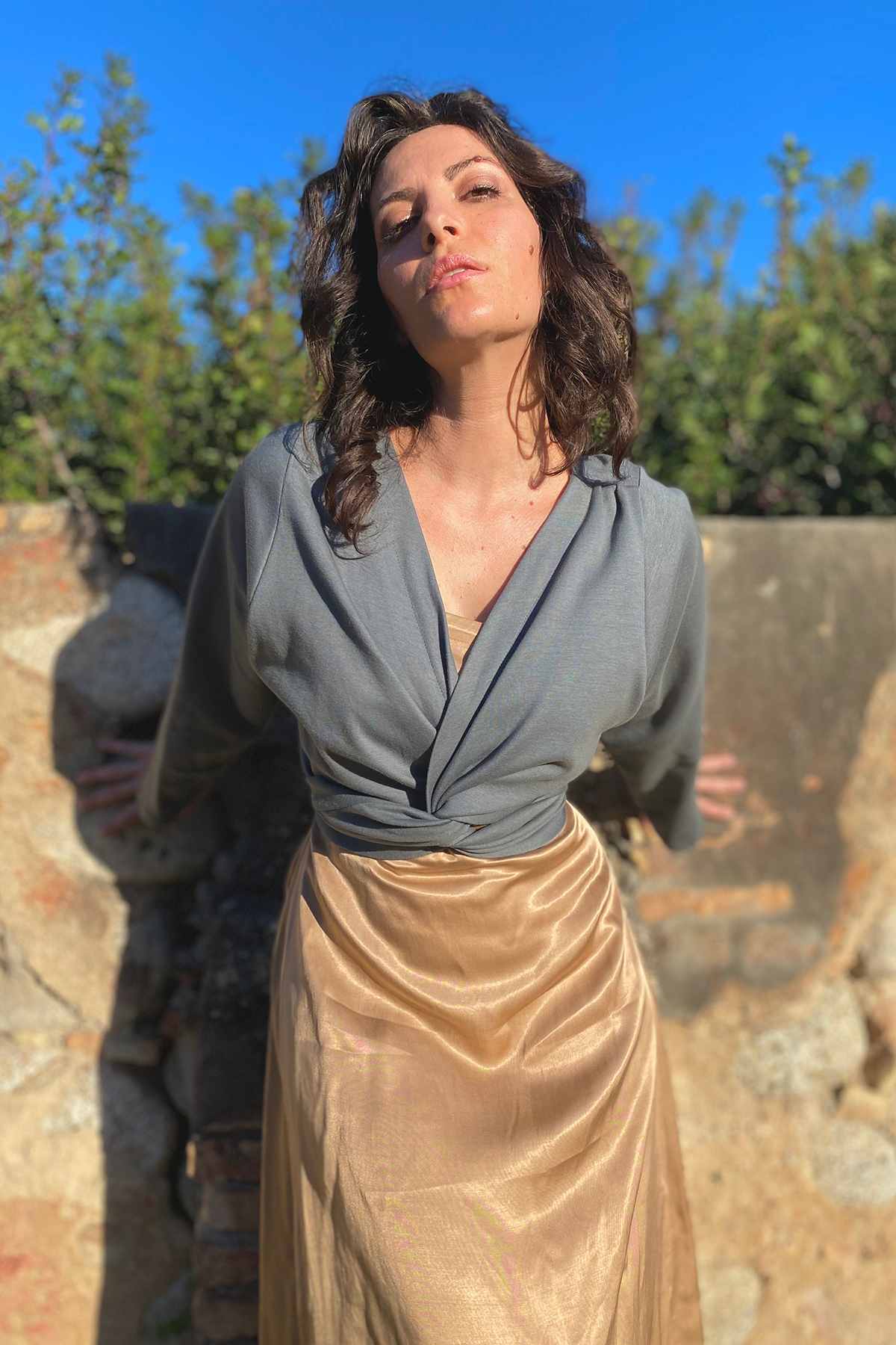 Scaldacuore OLIVIA caldo cotone felpato biologico abbigliamento sostenibile sartoriale moda responsabile etica brand malia lab