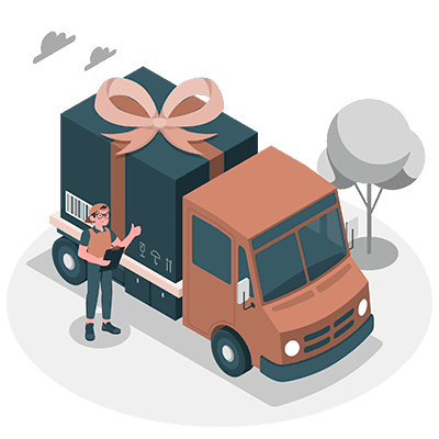 Come funzionano le nostre spedizioni Free shipping amico storyset