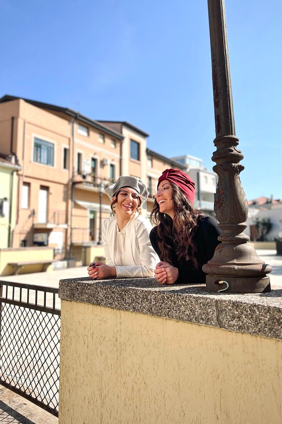 Turbante BEA accessori di moda sostenibili bordeaux caldo cotone felpato biologico abbigliamento etico artigianale brand malia lab