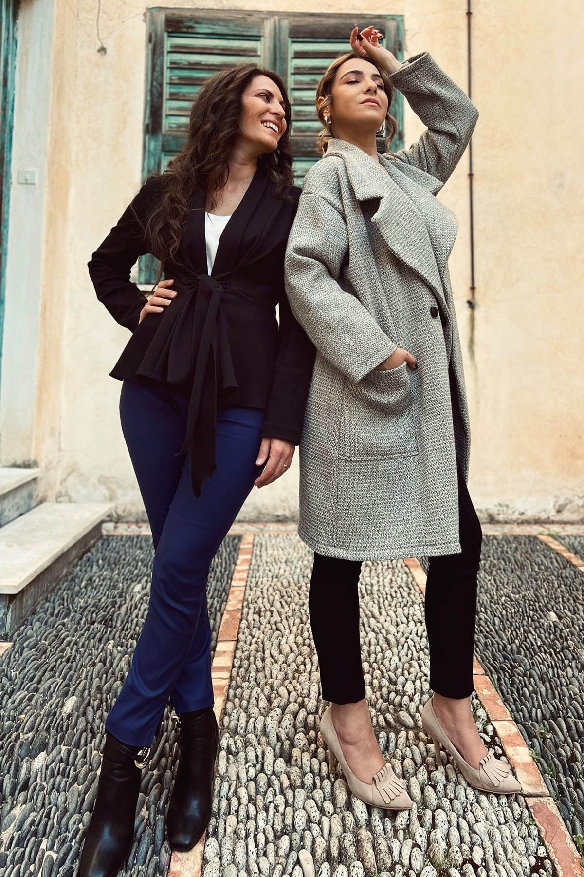 Cappotto Ilaria lana biologica brand malia lab moda artigianale capospalla sostenibile cappotto artigianale sartoriale abbigliamento sostenibile donna