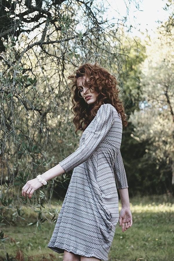 Abito VANILLA in ecoviscosa ecologica abito su misura abbigliamento sostenibile vestiti su misura vestiti ecosostenibili donna brand malia lab