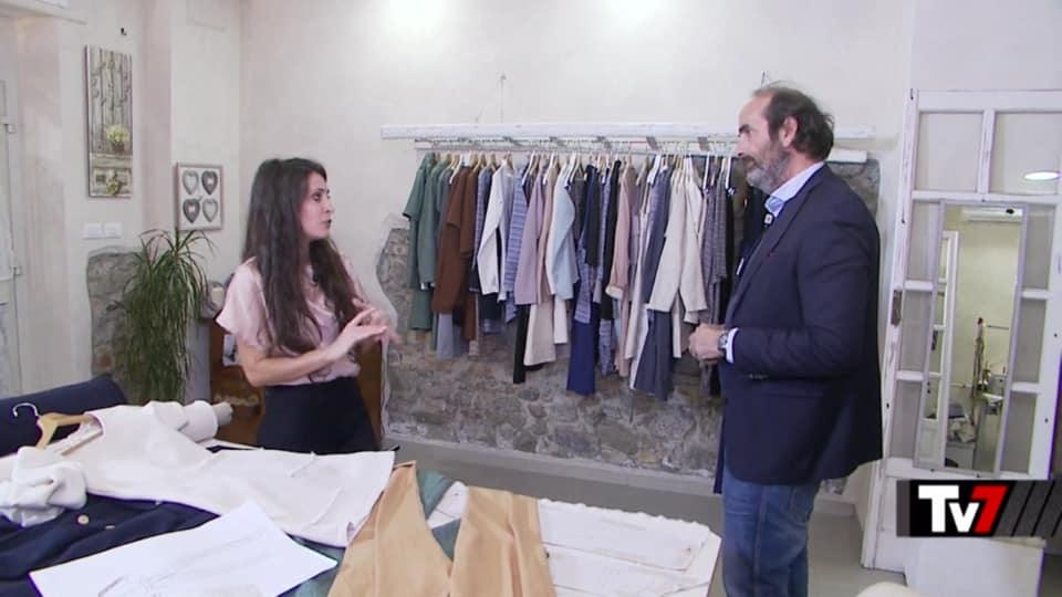 Intervista con Riccardo Giacoia per TV7, approfondimento del TG1 - Malìa Lab Atelier di moda biologica artigianale etica - Articoli, Interviste - Flavia Amato - 