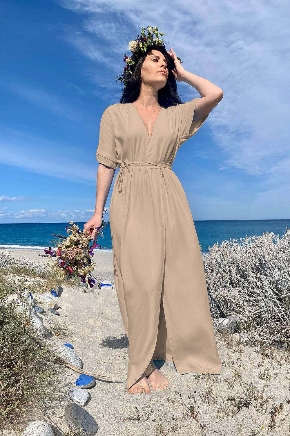 Ragwear abito estivo donna spiaggia abito con cintura olina abito Ragwear abito estivo donna spiaggia abito con cintura olina abito
