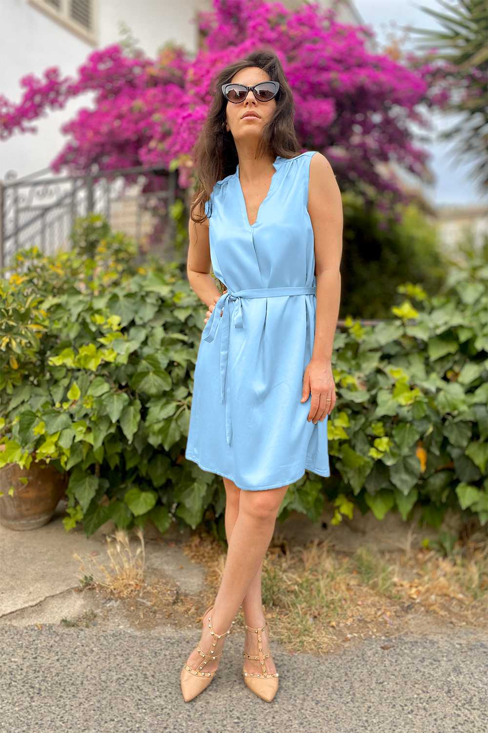 Vestito Estivo Celeste TWINSET U B Vestito Estivo Azzurro Donna