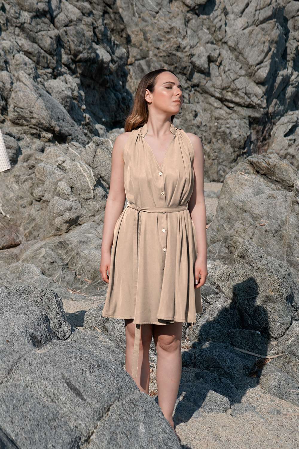 Abito camicia in tencel lyocell smanicato e comodo Malìa Lab