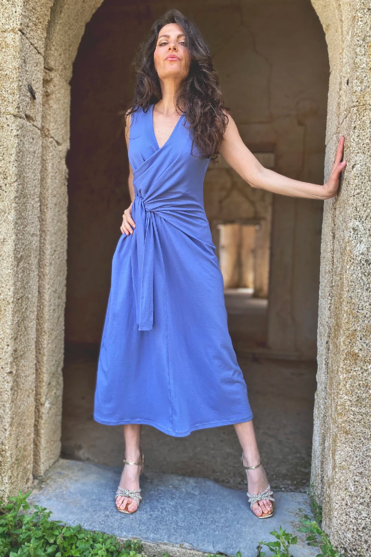 Abito lisette jersey cotone abbigliamento sartoriale brand etico sostenibile malia lab
