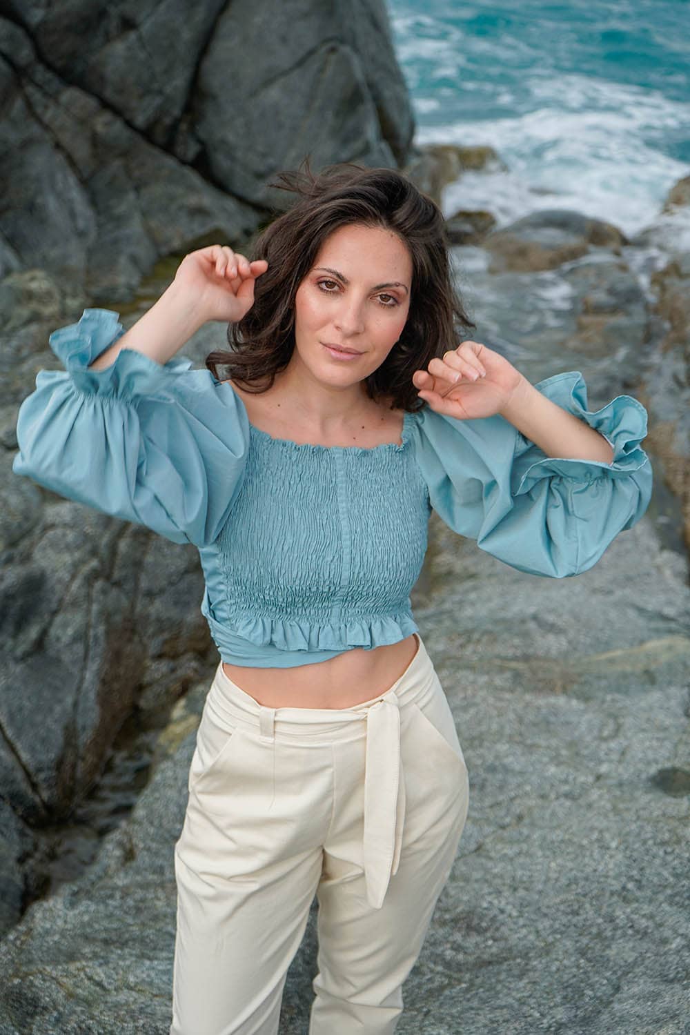 Top trasformabile regolabile in cupro cotone biologico Malìa Lab