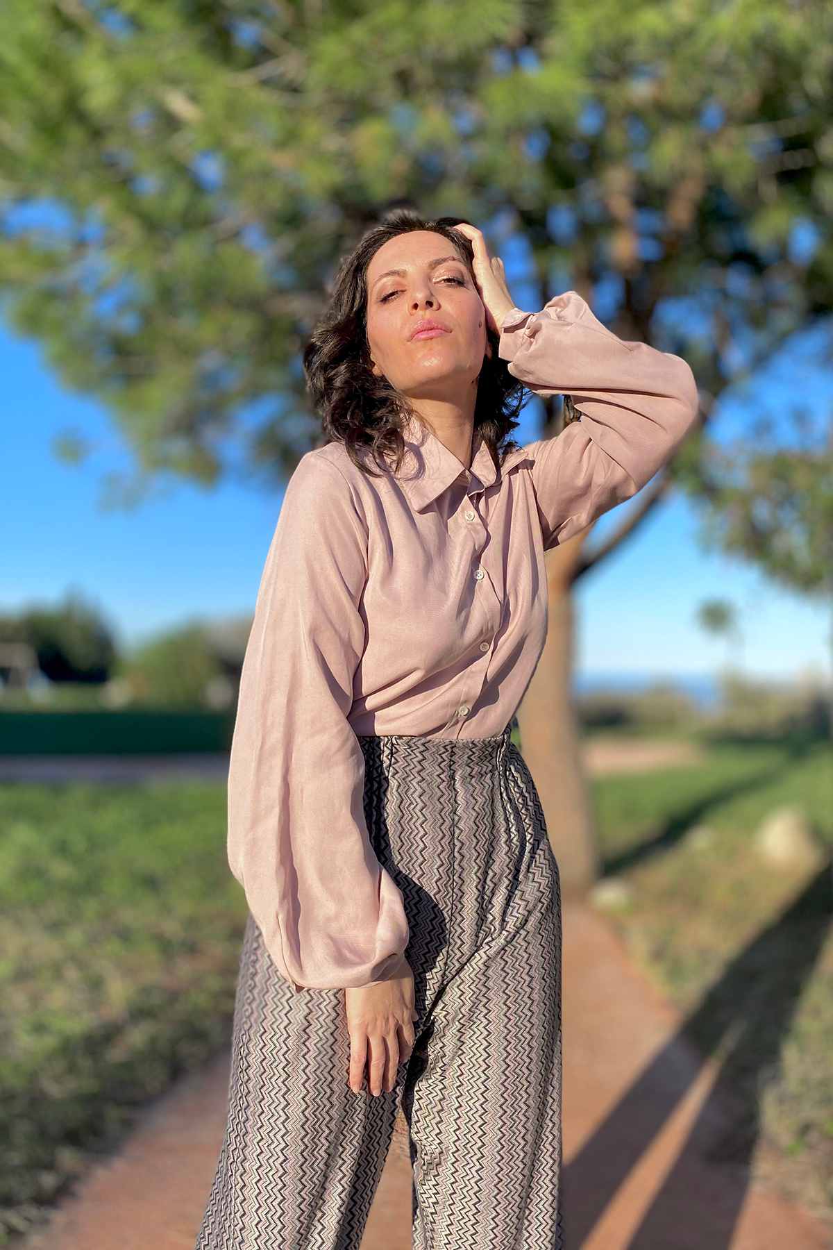 Camicia VERONICA tencel lyocell abbigliamento sostenibile sartoriale moda responsabile brand malia lab dettaglio ravvicinato
