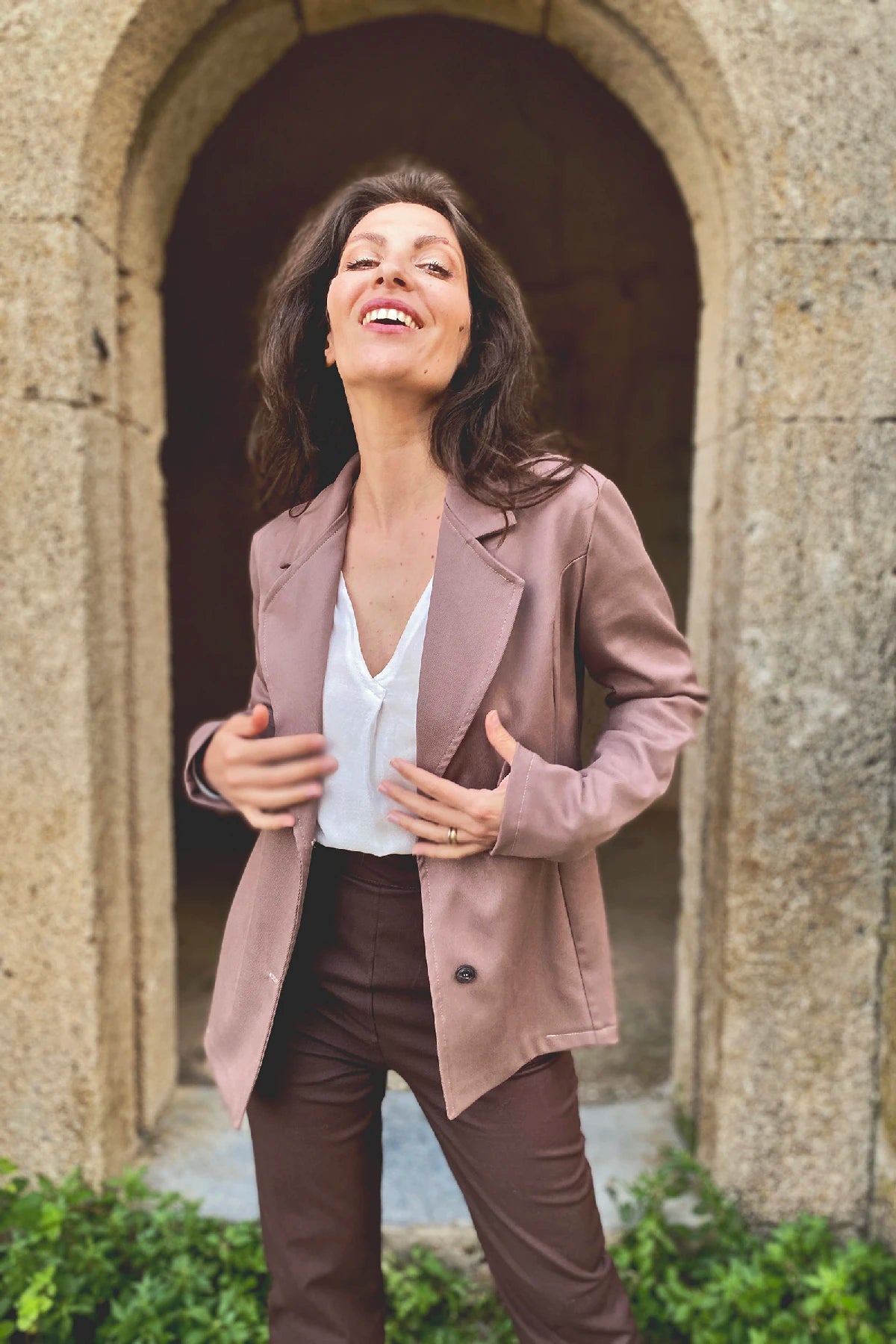 Giacca Guendalina cotone abbigliamento sostenibile etico brand sartoriale malia lab
