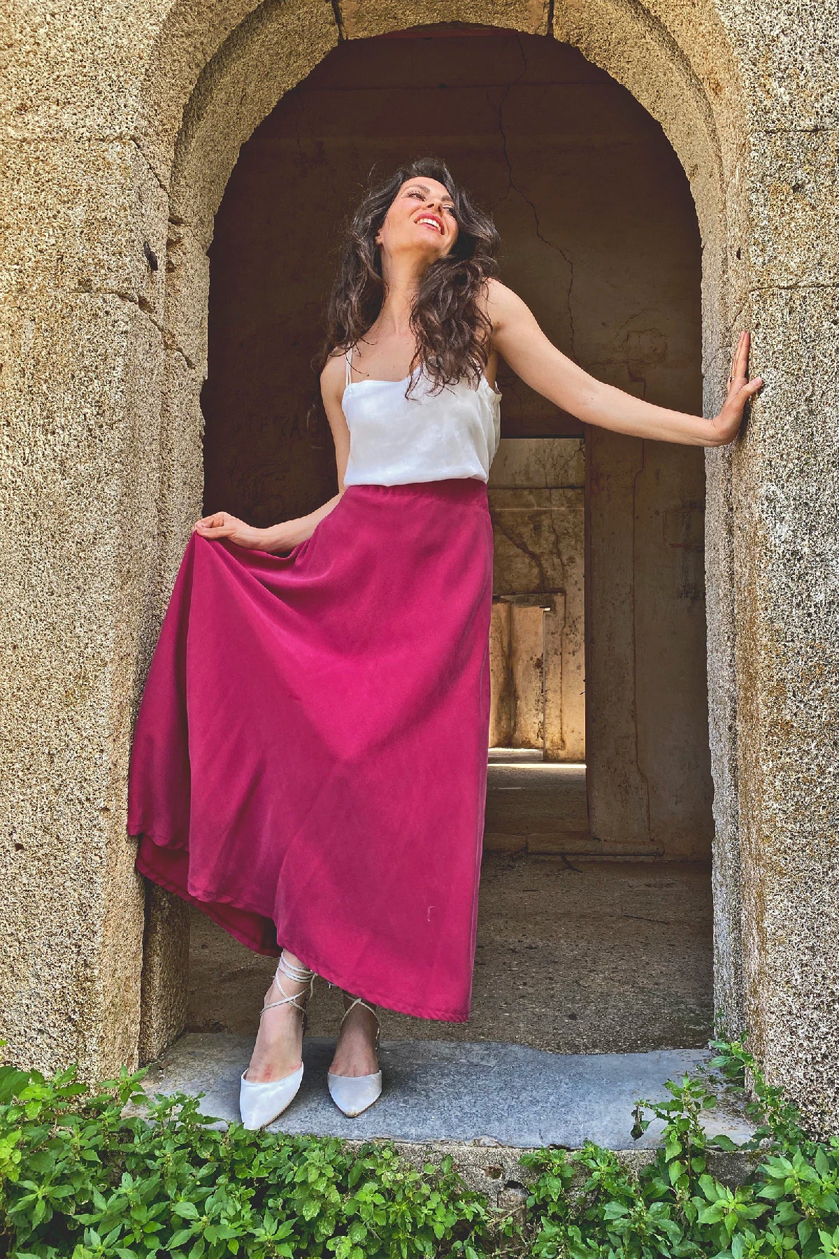 Gonna Ramona tencel lyocell abbigliamento sartoriale sostenibile brand etico malia lab
