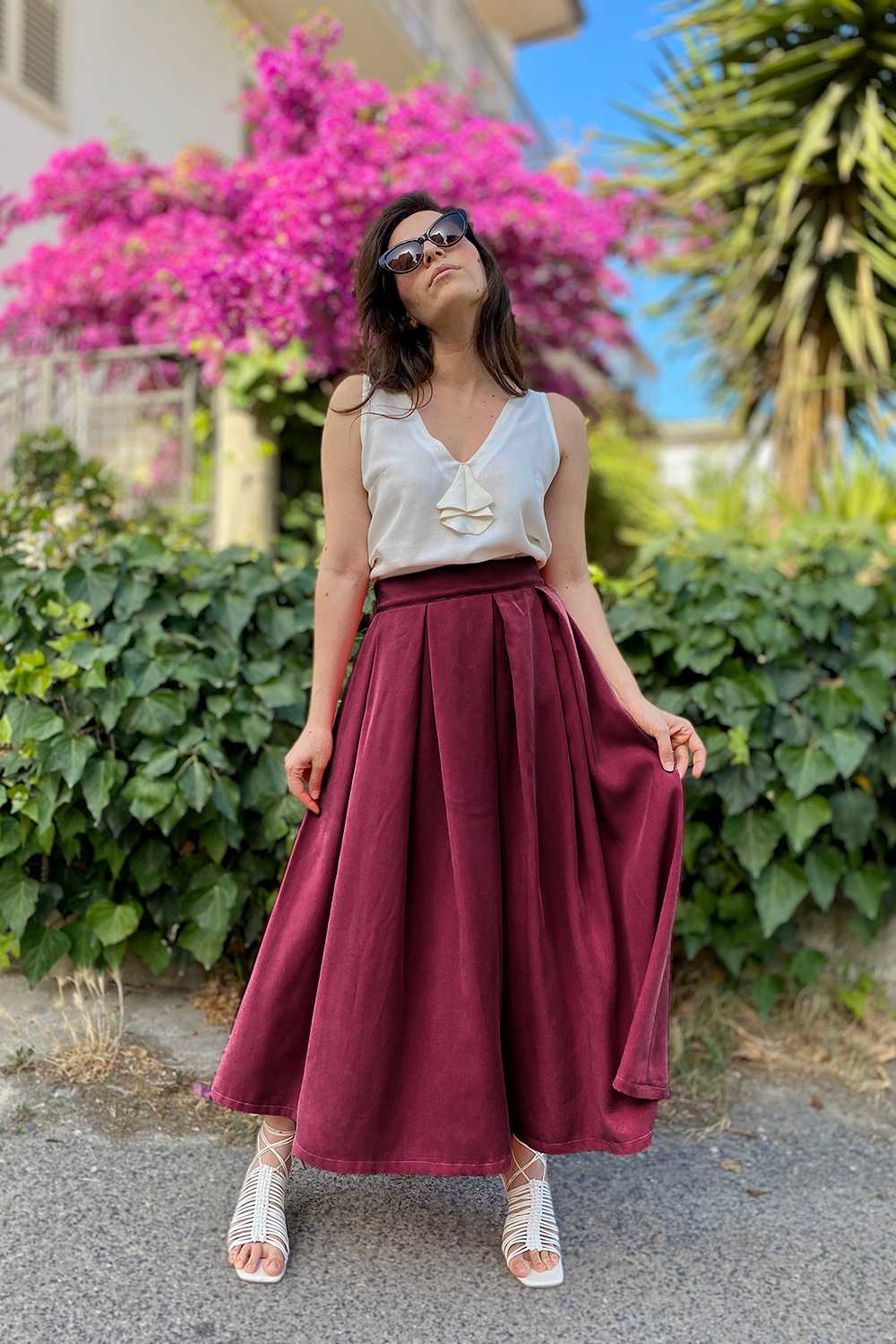 Una Gonna Lunga Gonna A Ruota Intera Una Gonna Lunga Gonna A Mezza