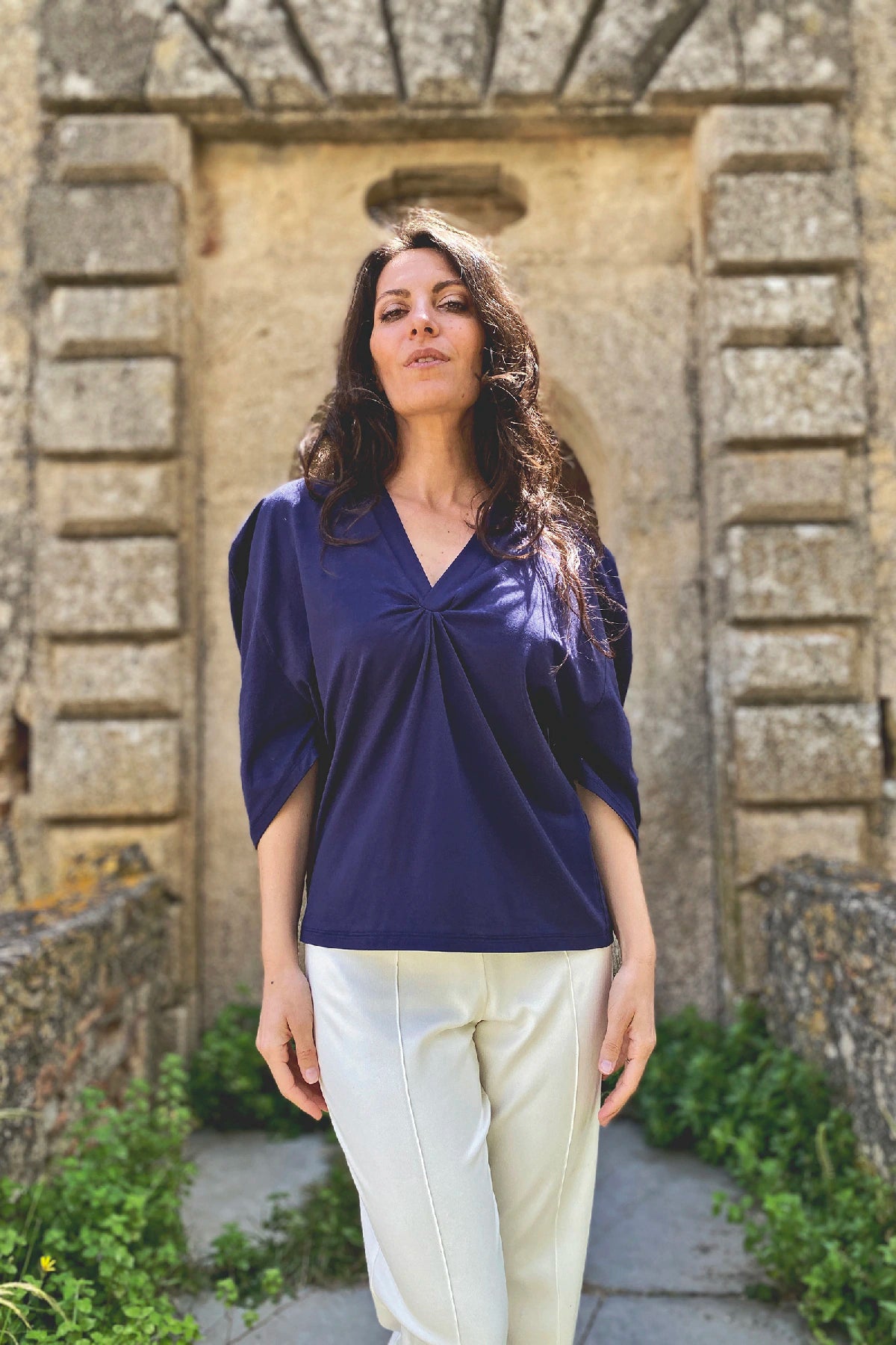 Maglia Lidia jersey cotone abbigliamento etico sostenibile sartoriale brand malia lab
