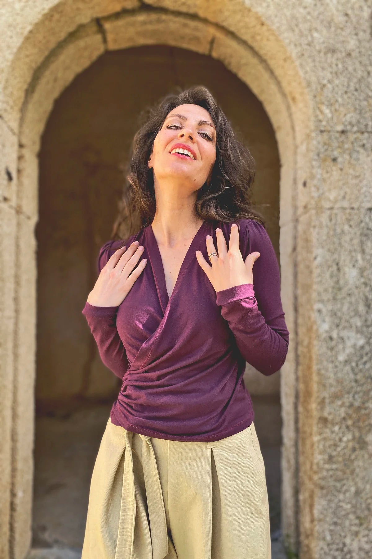 Maglia Yelena jersey cotone abbigliamento artigianale sostenibile sartoriale brand malia lab
