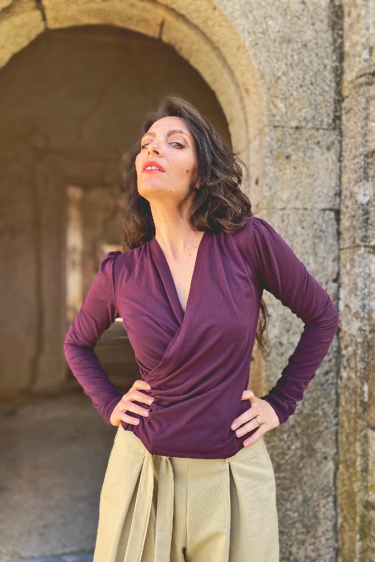 Maglia Yelena jersey cotone abbigliamento etico sartoriale brand malia lab
