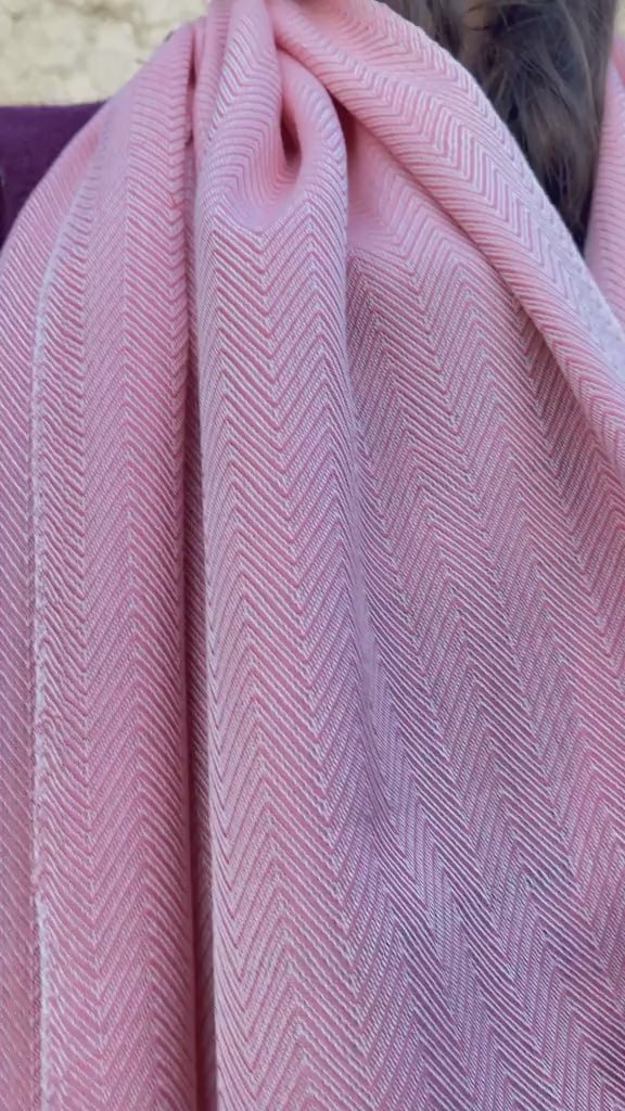 Scialle spigato 8 licci seta ampio telaio manuale antico accessori artigianali
