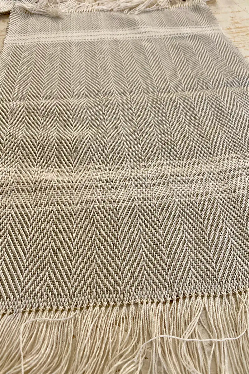 tovaglietta americana telaio manuale calabrese spigato striscia bianco
